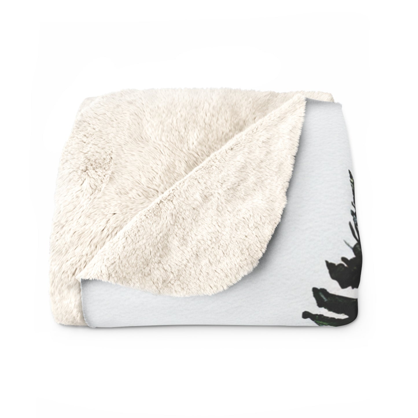 Cozy PNW Fleece Blanket, Cabin throw Blanket, Blanket Gift, Watercolor Fir Trees throw blanket decor gift