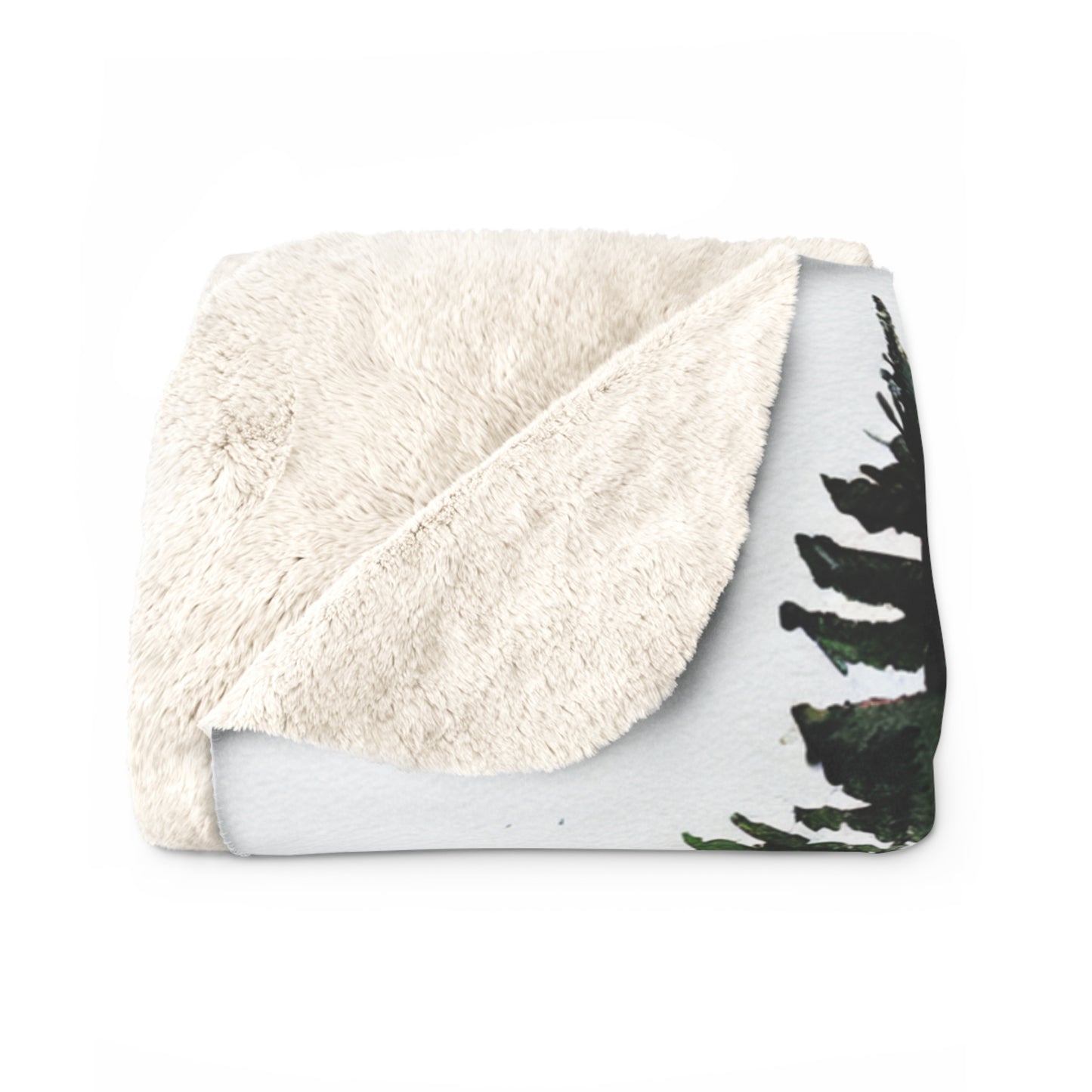 Cozy PNW Fleece Blanket, Cabin throw Blanket, Blanket Gift, Watercolor Fir Trees throw blanket decor gift