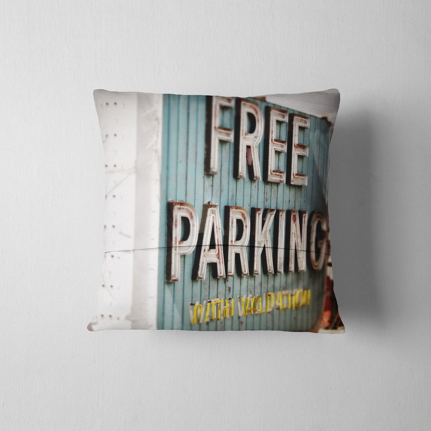 FREE PARKING Throw Pillow