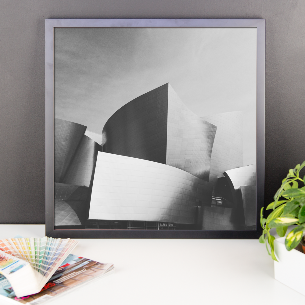 Framed B+W print of iconic LA architecture