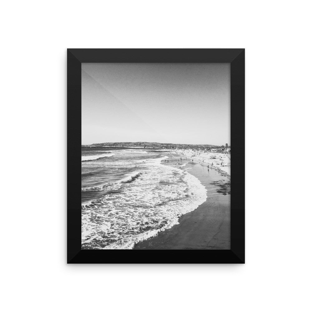 Oregon Coast Waves framed poster