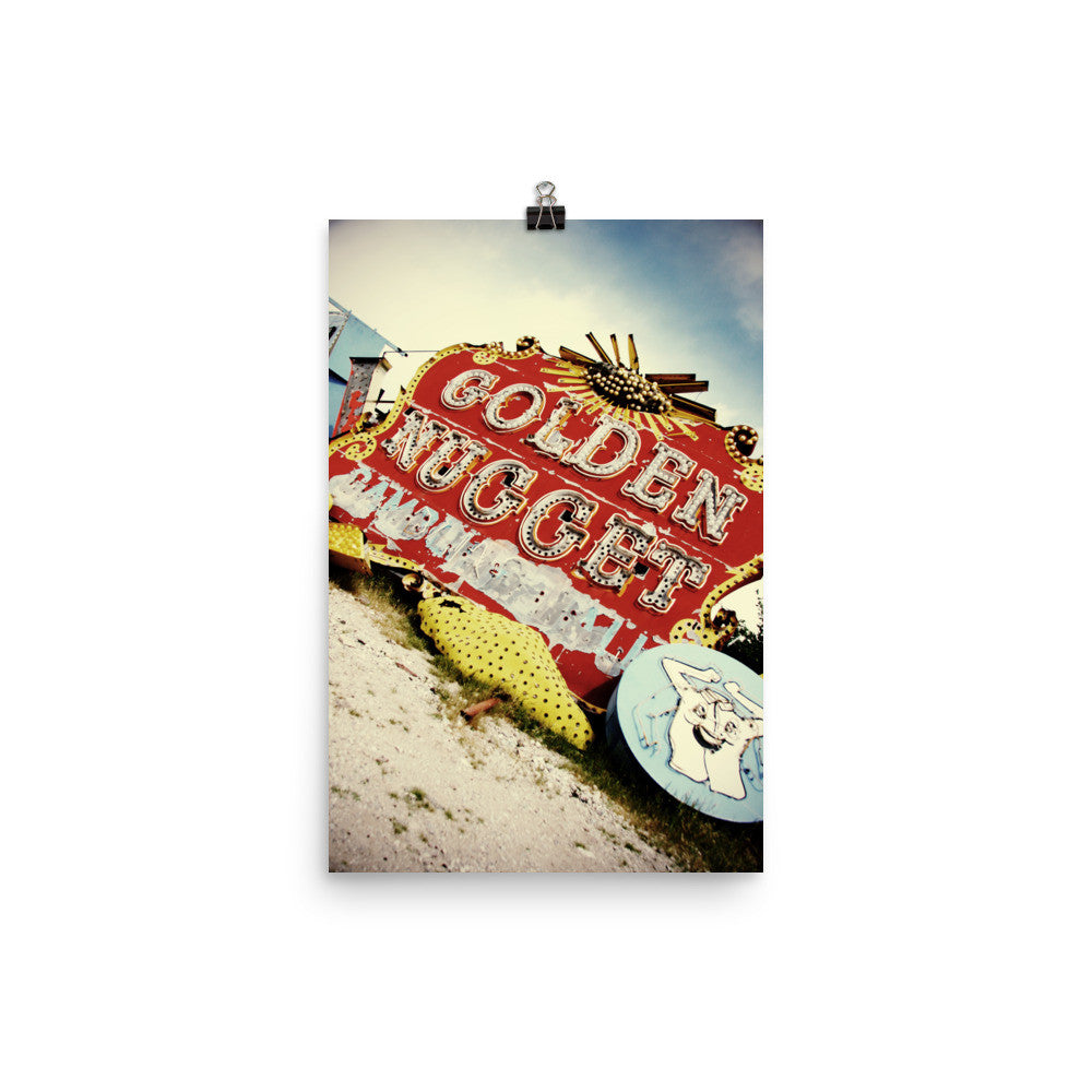 Golden Nugget vintage Vegas signage print
