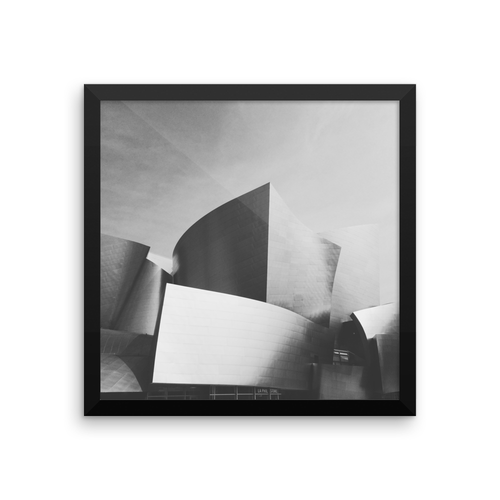 Framed B+W print of iconic LA architecture