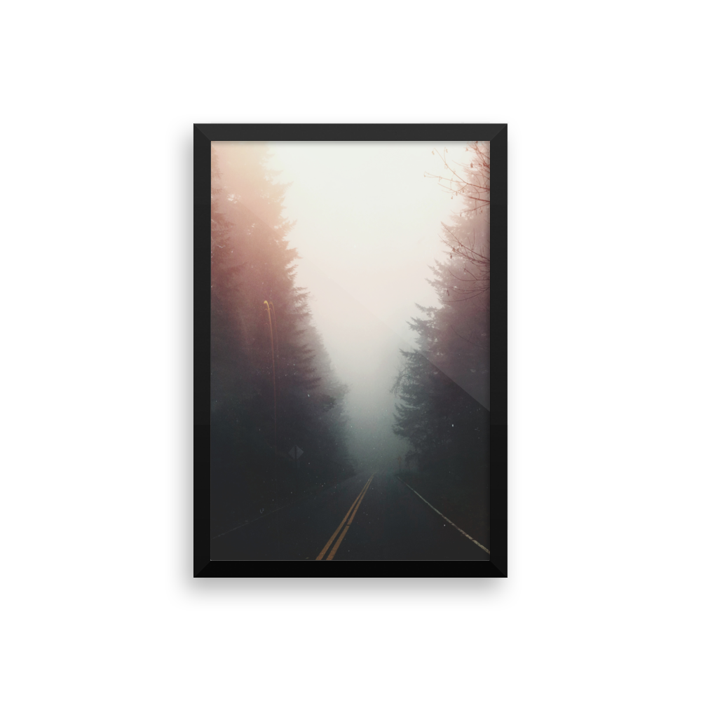 PNW "Early Morning Mist" framed print