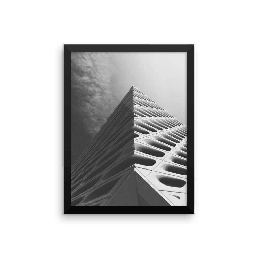 Framed B+W modern architecture print