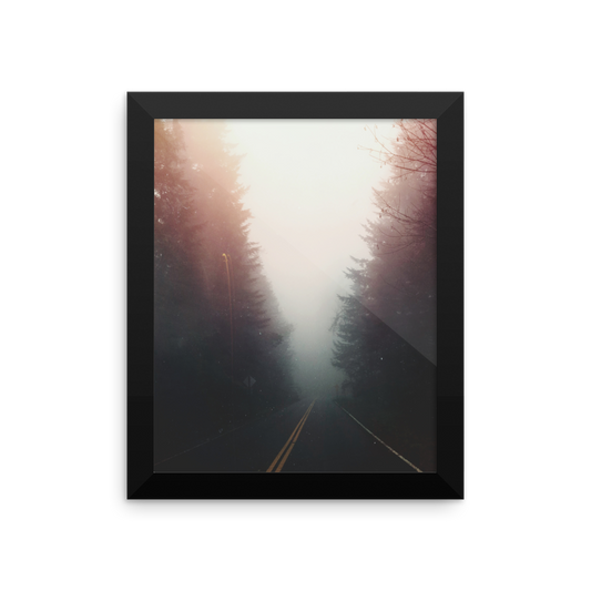 PNW "Early Morning Mist" framed print