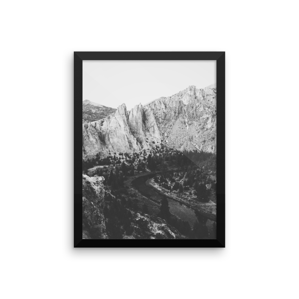 Framed B+W print of the Smith Rock area in Oregon