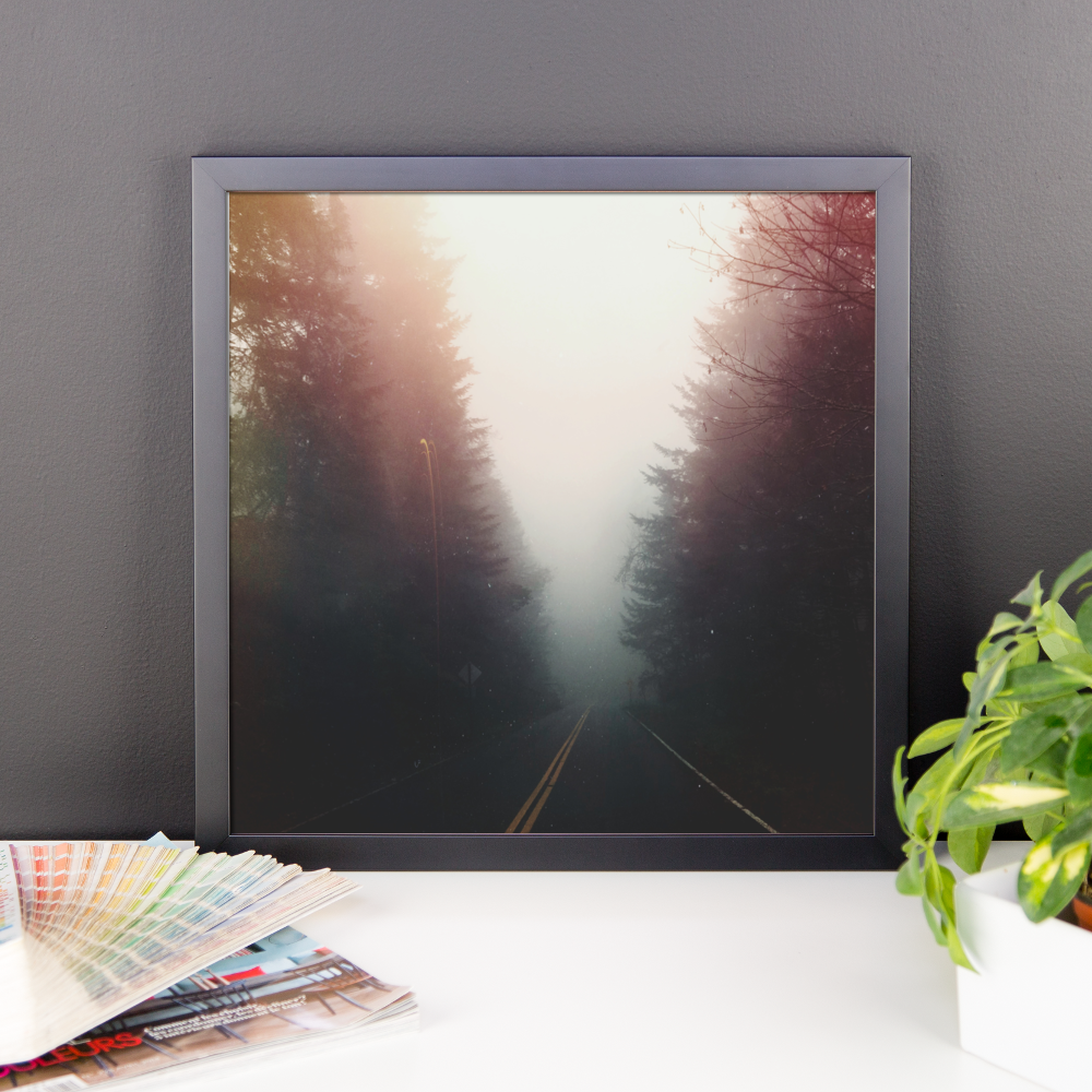 PNW "Early Morning Mist" framed print