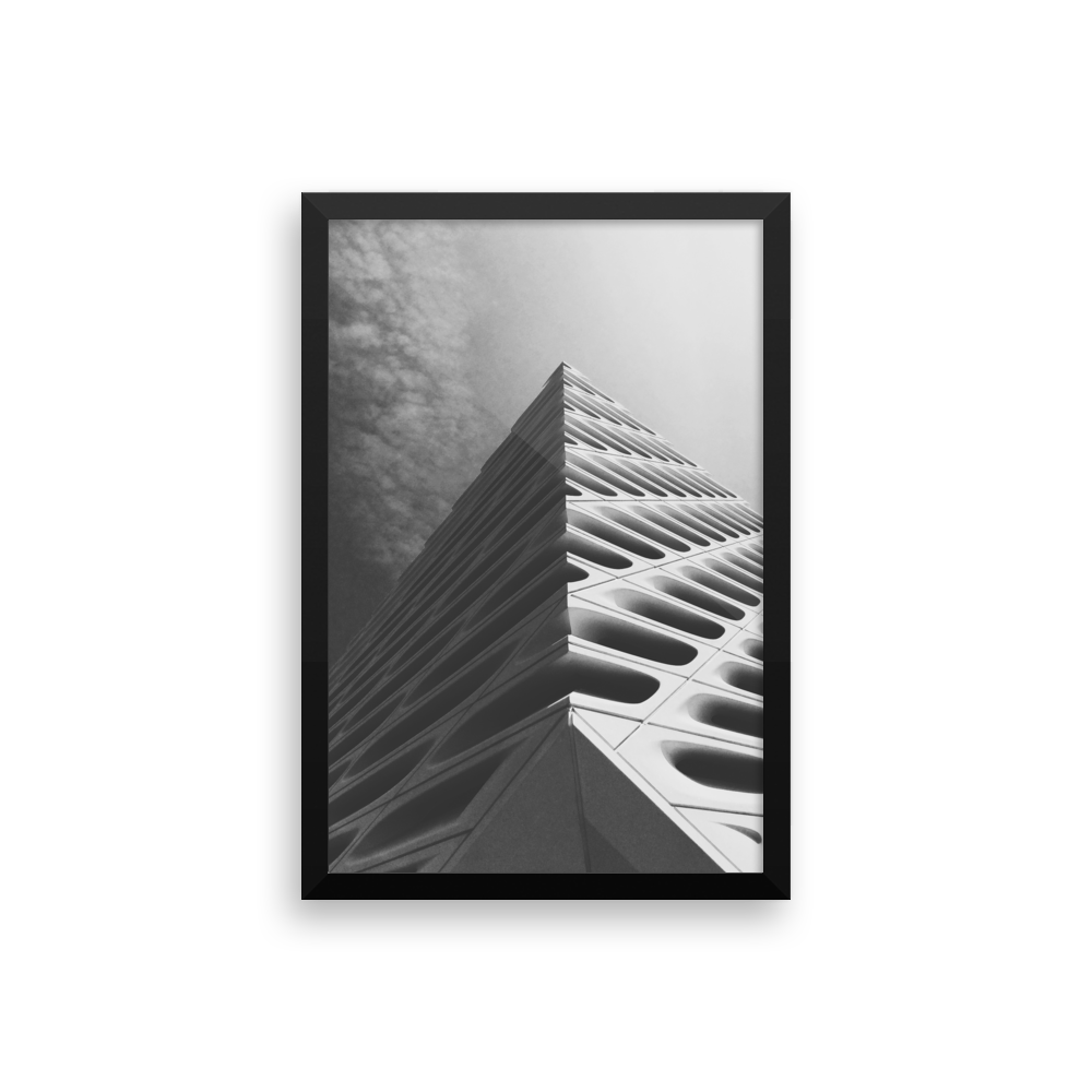 Framed B+W modern architecture print