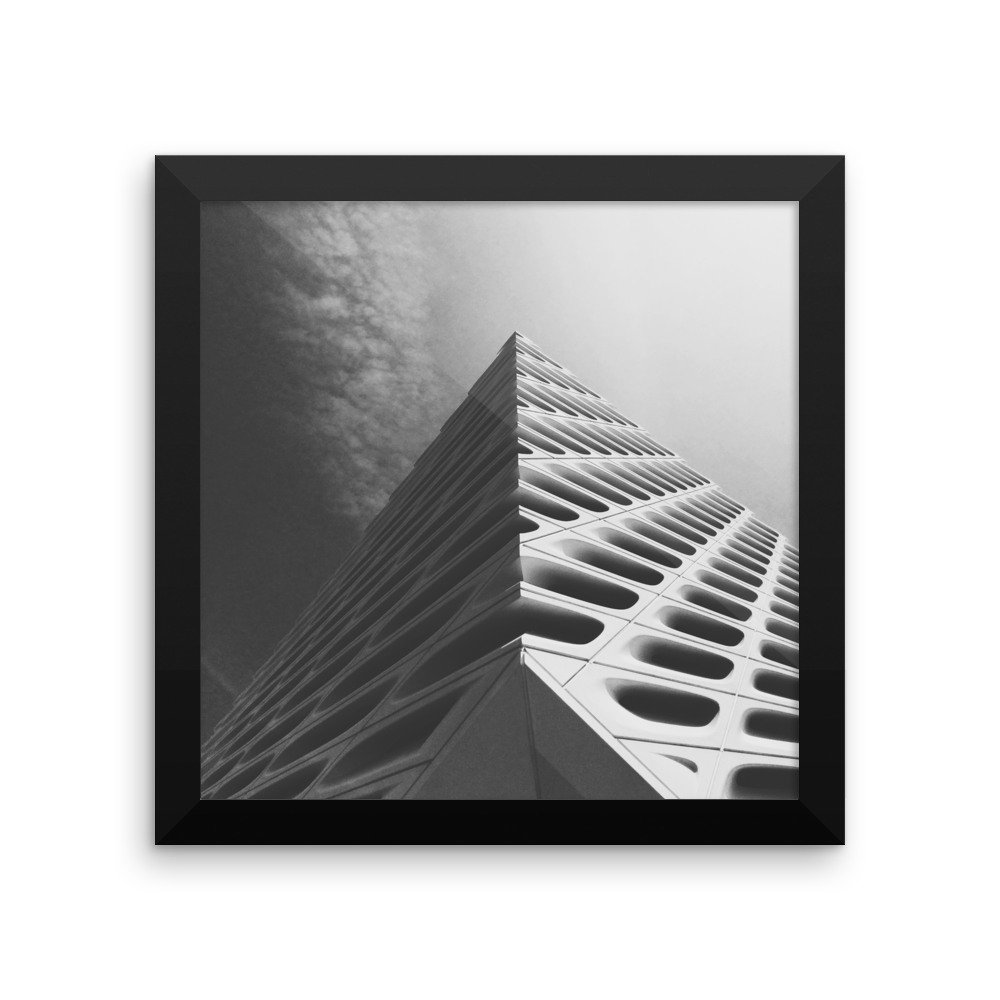 Framed B+W modern architecture print