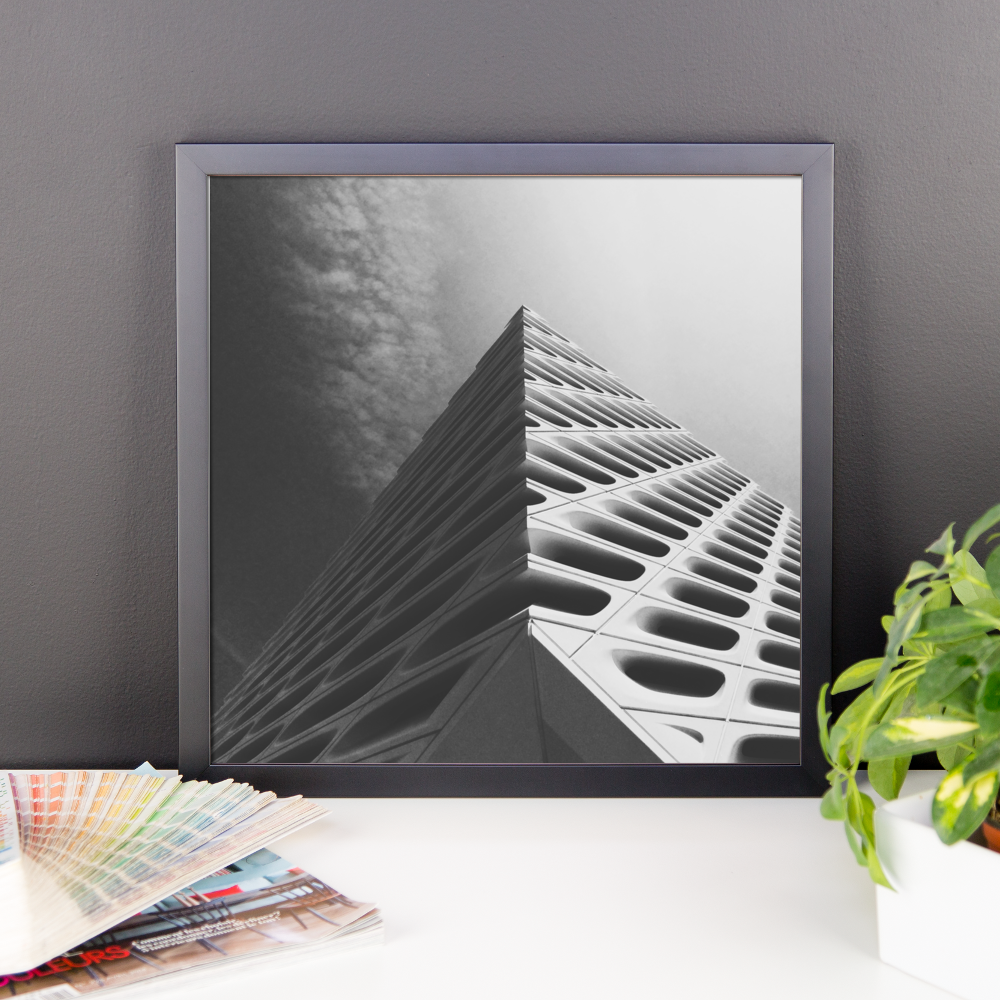 Framed B+W modern architecture print
