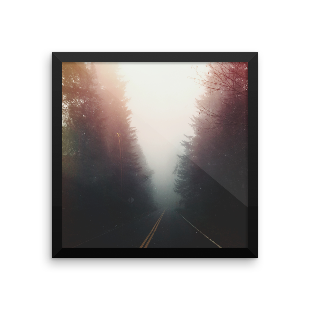 PNW "Early Morning Mist" framed print