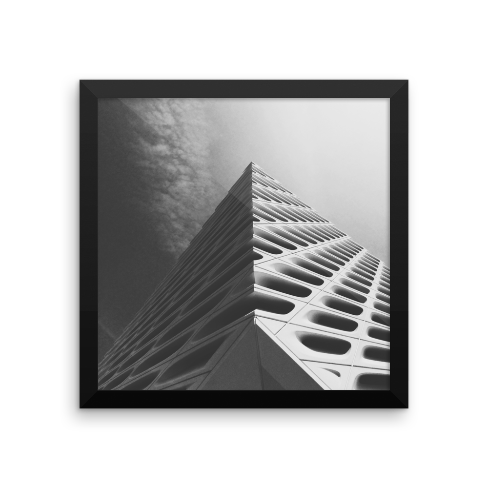 Framed B+W modern architecture print