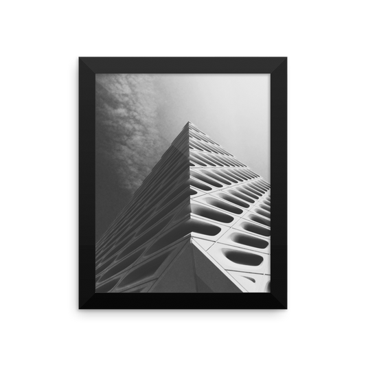 Framed B+W modern architecture print