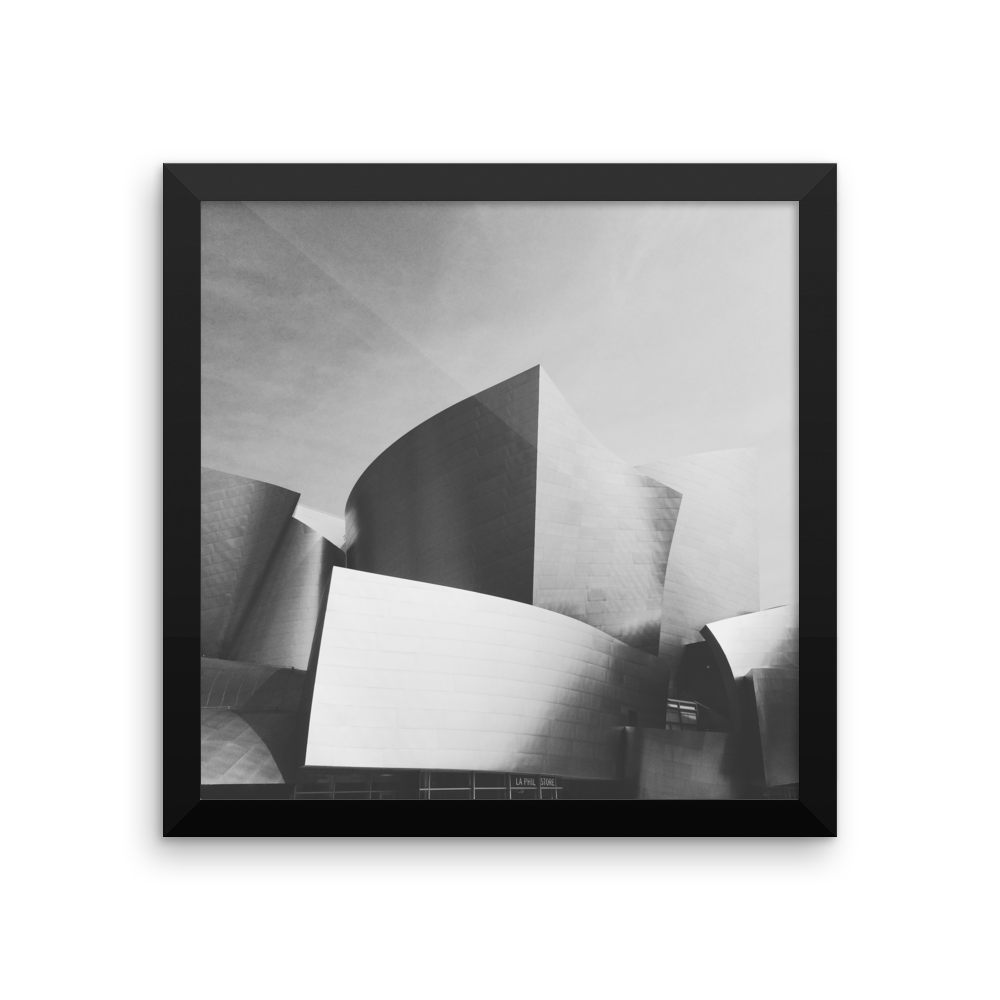 Framed B+W print of iconic LA architecture
