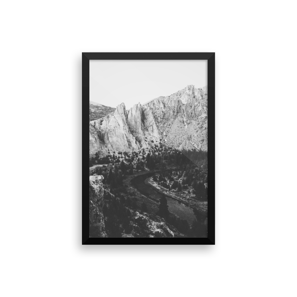 Framed B+W print of the Smith Rock area in Oregon