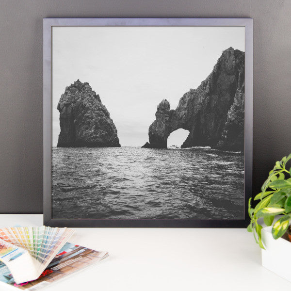 The Drinking Dragon aka Arch of Cabo Framed B+W Print