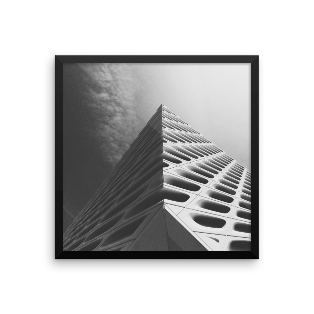 Framed B+W modern architecture print