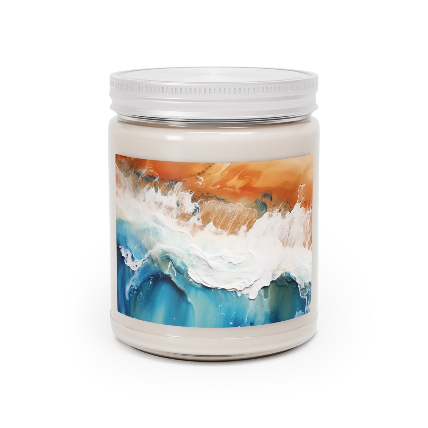 Scented 9oz. Candle - Coastal inspired beach design, with 3 scent options