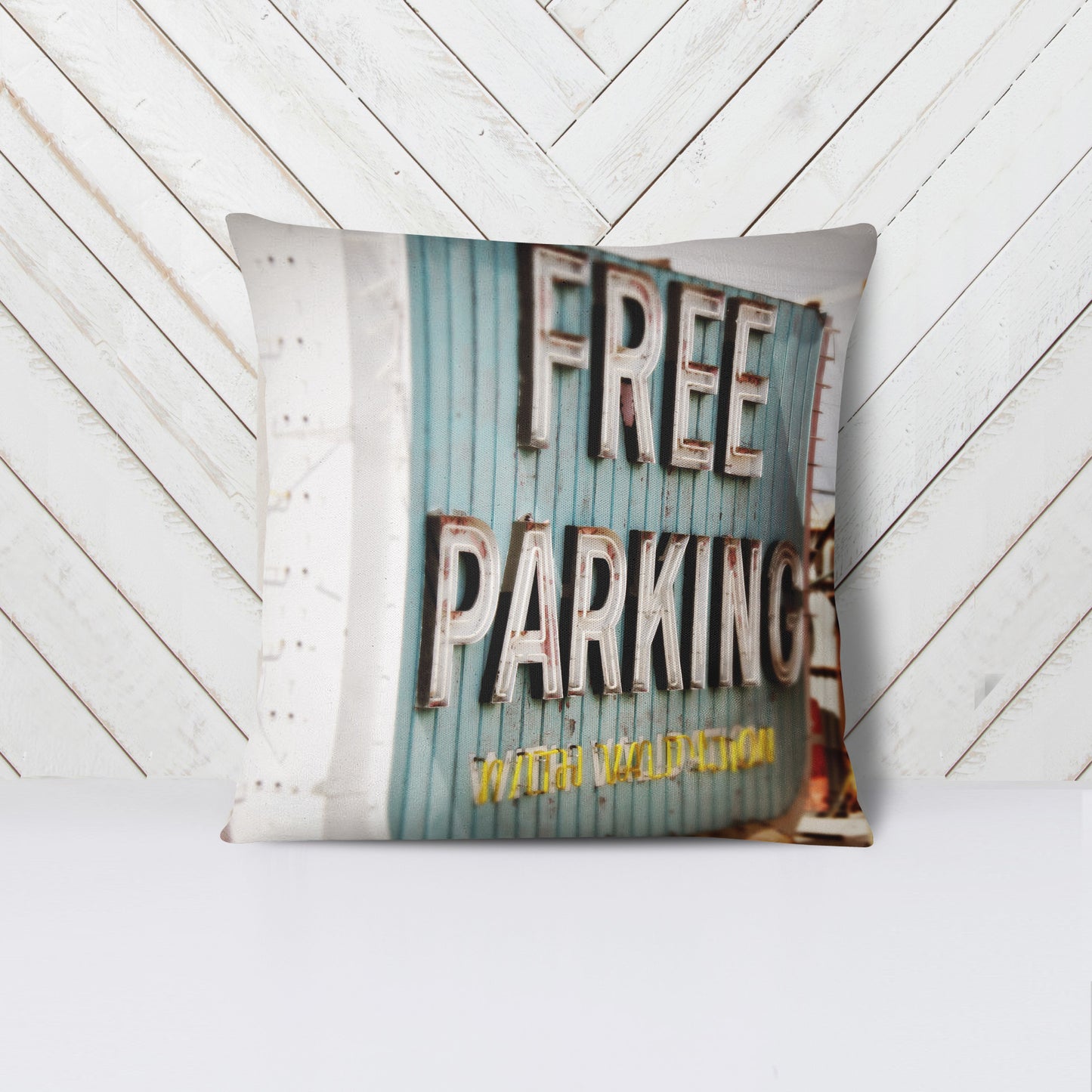 FREE PARKING Throw Pillow