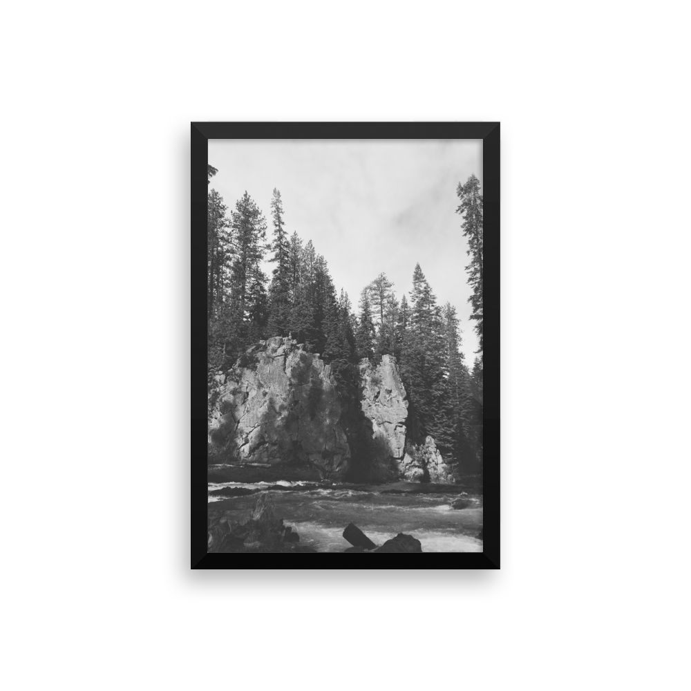 Framed B+W Photo print taken in Central Oregon