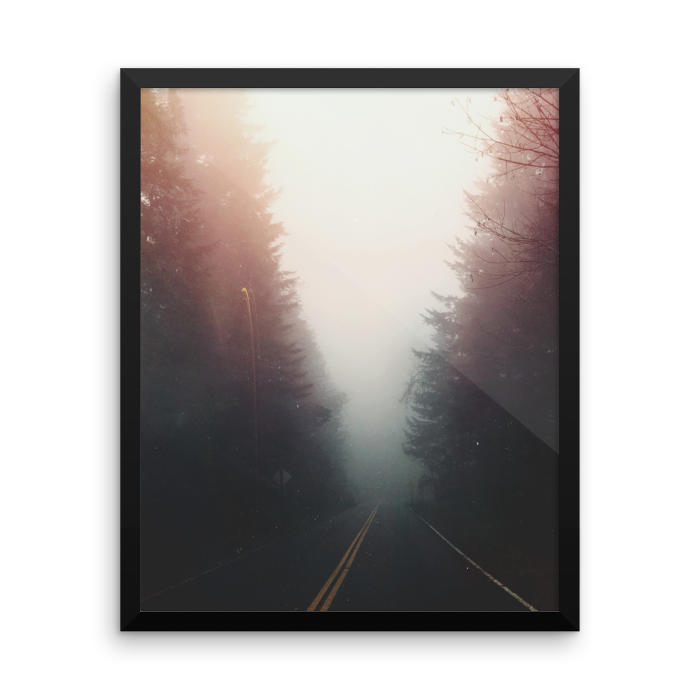 PNW "Early Morning Mist" framed print