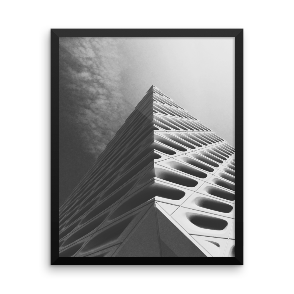 Framed B+W modern architecture print