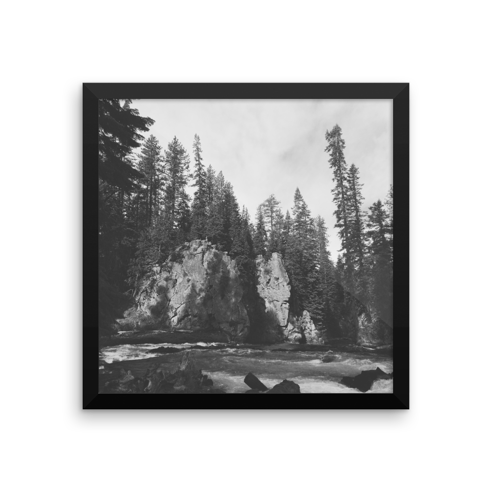 Framed B+W Photo print taken in Central Oregon