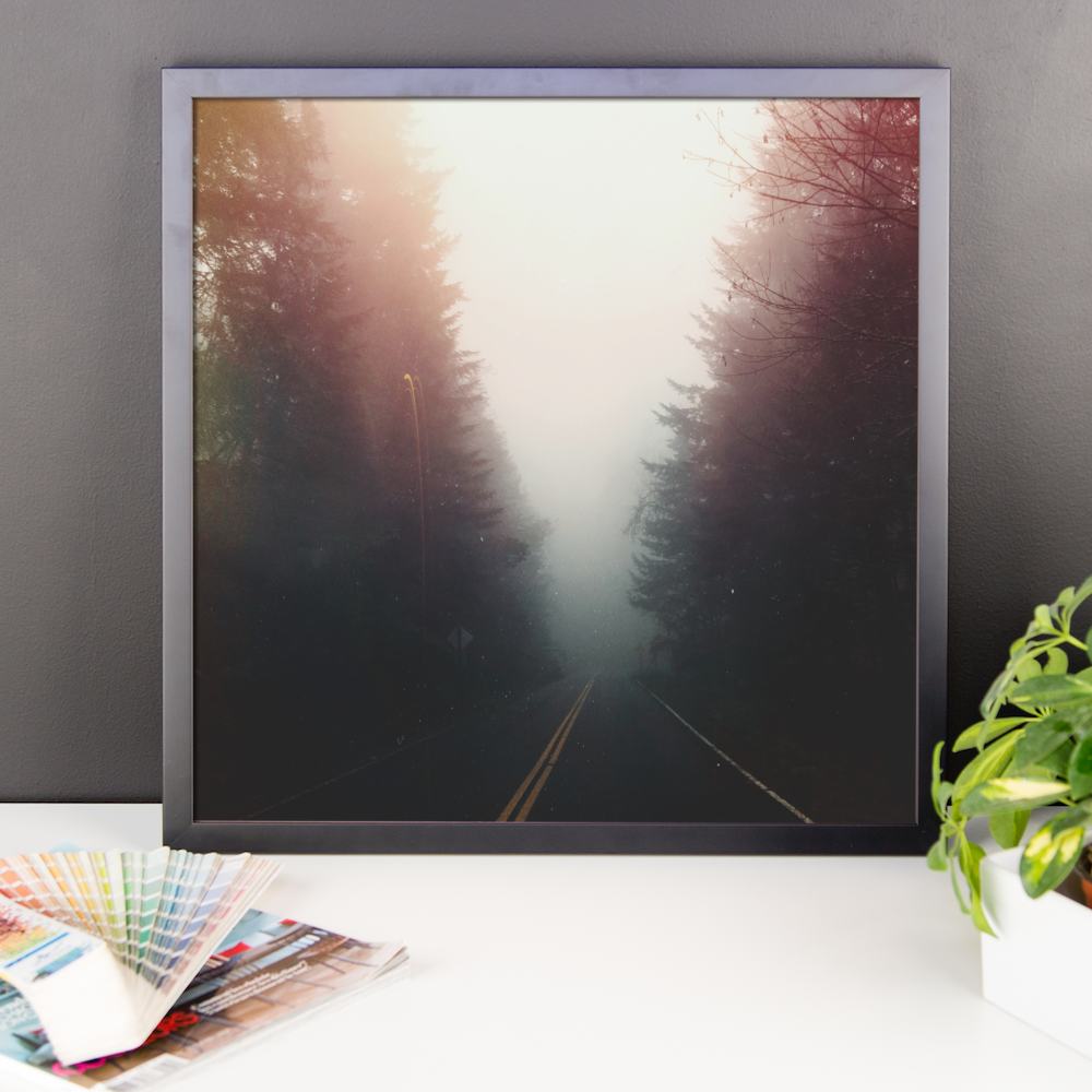 PNW "Early Morning Mist" framed print