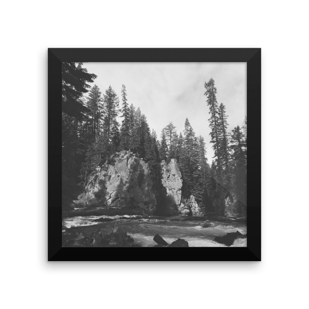 Framed B+W Photo print taken in Central Oregon