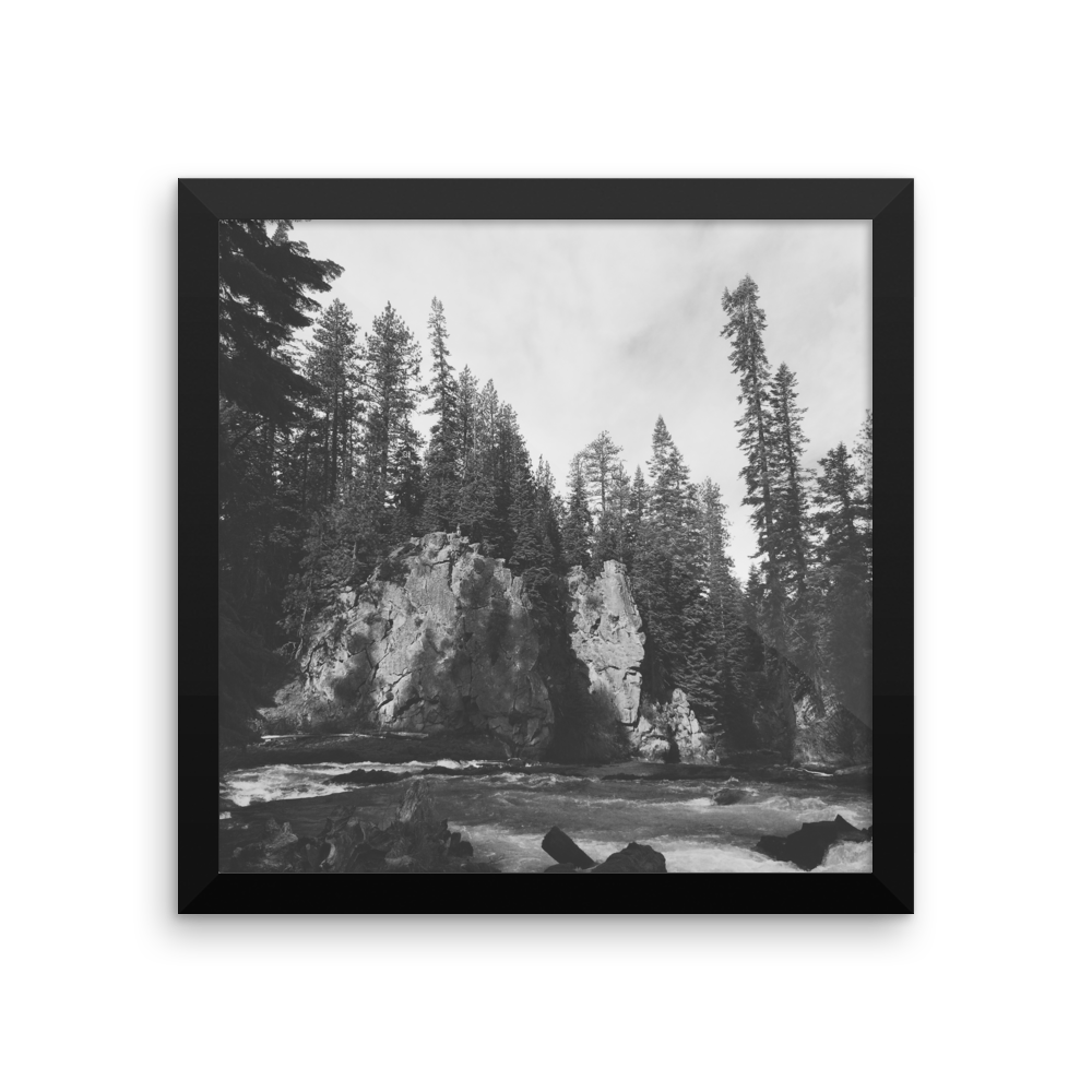 Framed B+W Photo print taken in Central Oregon