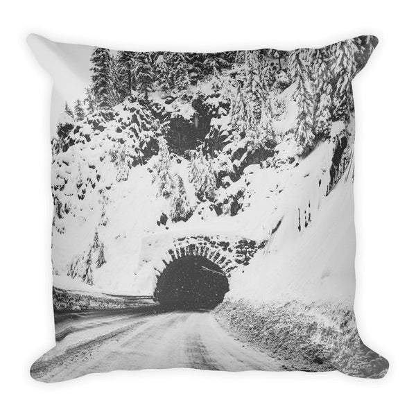 "Winter Tunnel" Square Pillow