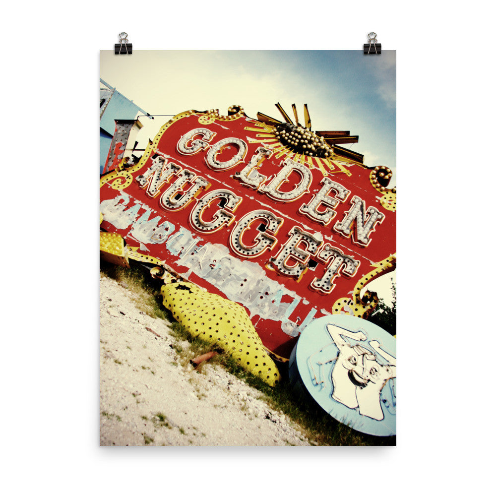 Golden Nugget vintage Vegas signage print